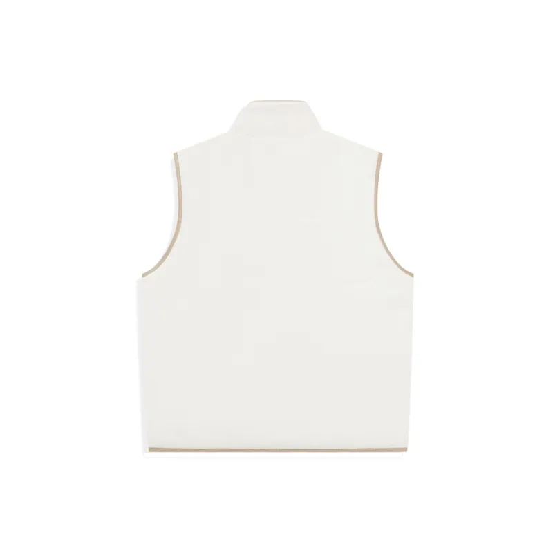 XTEP Stand Collar Without Hood Puffer Jacket Unisex Cotton White/Sand Stone-3