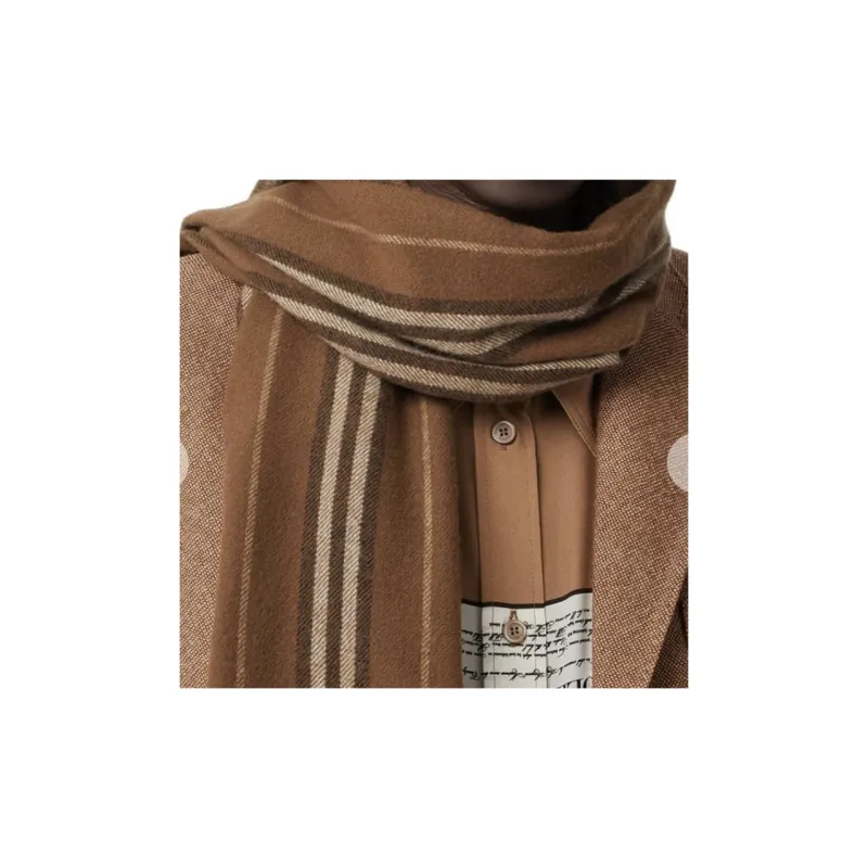 Burberry Knit Scarves Unisex Brown-1