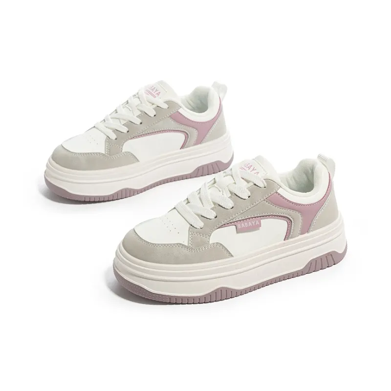 Babaya Non slip Breathable And Wear resistant Low Top Skateboard Shoes Women's Gray Purple-3