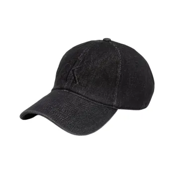CALVIN KLEIN Cotton Baseball Caps Unisex Black