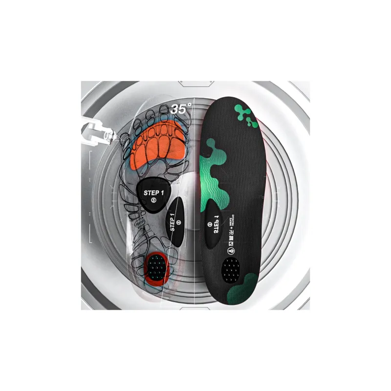 Maigaole Insoles Unisex Black Green-2