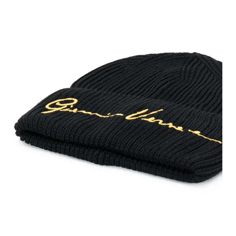 VERSACE Embroidered Logo Beanie-1