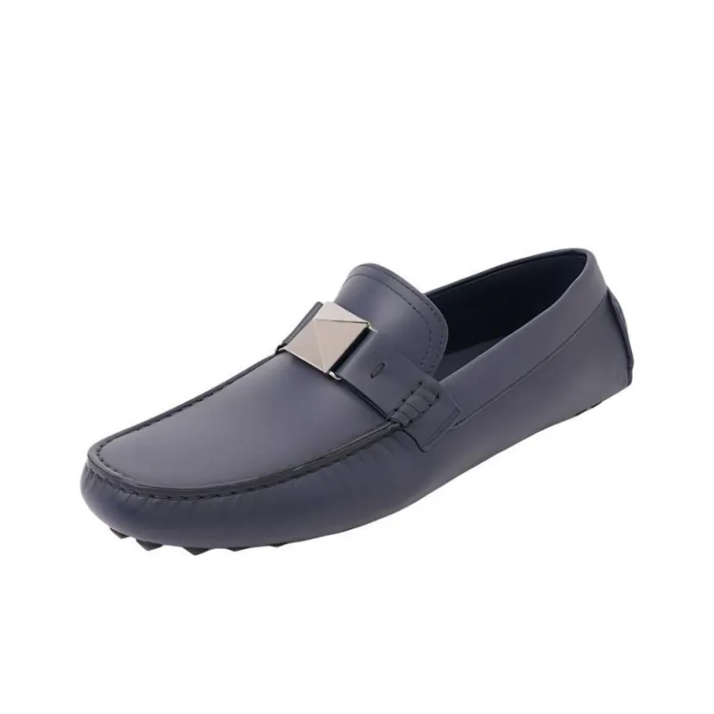 Valentino ROCKSTUD Loafers Men's Blue-2