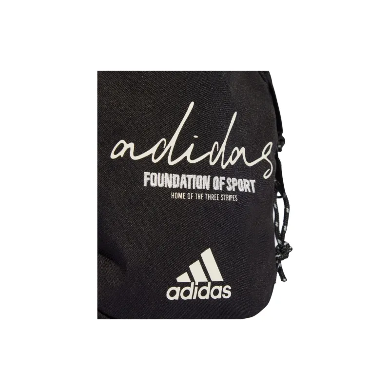 Adidas Recycled Polyester Crossbody Bag Shoulder Bag Unisex Black & Jade White-5