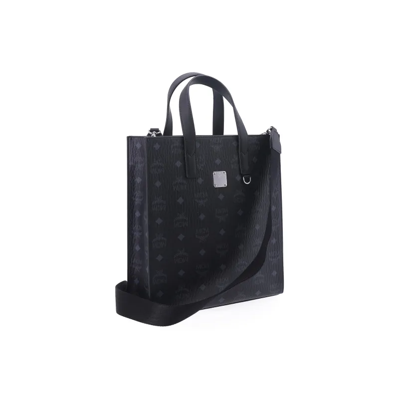 MCM Klassik Visetos Coated Canvas Tote Bag Shopping Bag Shoulder Bag Crossbody Bag Handbag Small Size Unisex Black-1