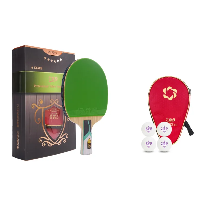 729 Ping Pong Paddles Unisex All Wood Green Set Of Adhesive-6