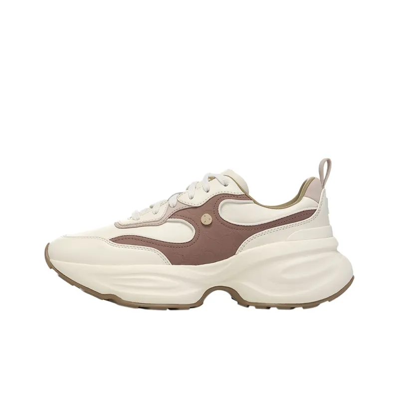 LI-NING 1990 Casual Shoes Women's Light Antique Yellow Cinnamon Brown-4