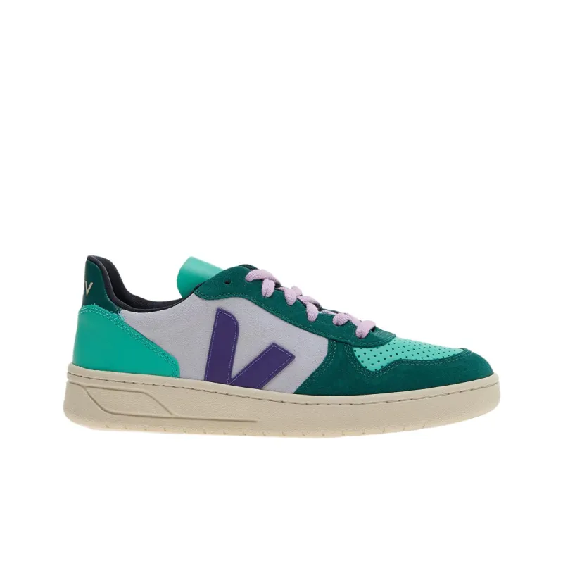 VEJA V 10 Panelled Lace Up Sneakers-1