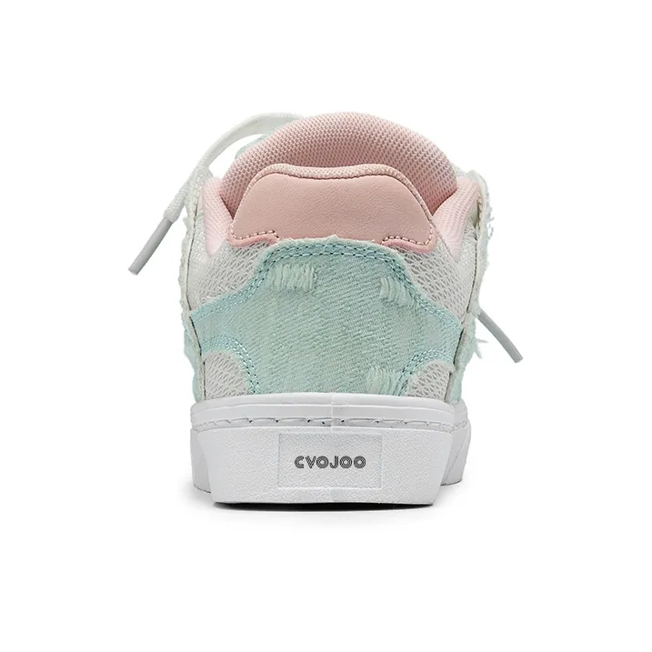 CVOJOO Gift Box Set Lightweight Low-Top Skateboard Shoes Women's Cyan-3
