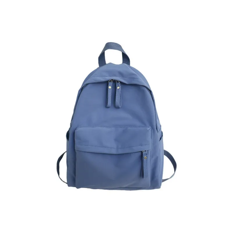 MOK Cotton Fabric Laptop Backpack Unisex Black/Blue/Ecru/Coffee-3