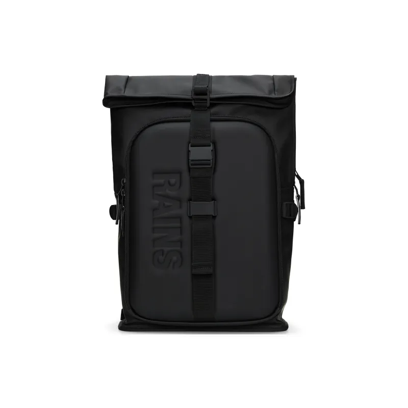 Rains Polyester Backpack Unisex Black/Green/Brick Orange-0