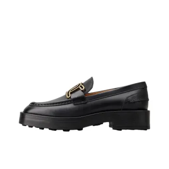 TOD'S Logo-plaque Leather Loafers