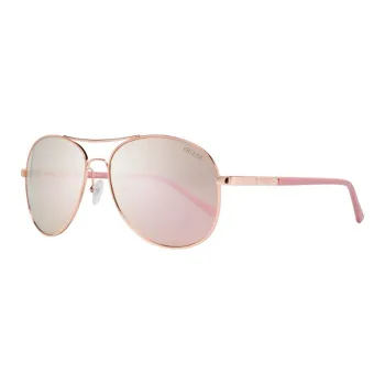 GUESS Metal Aviator Sunglasses Women's Pink