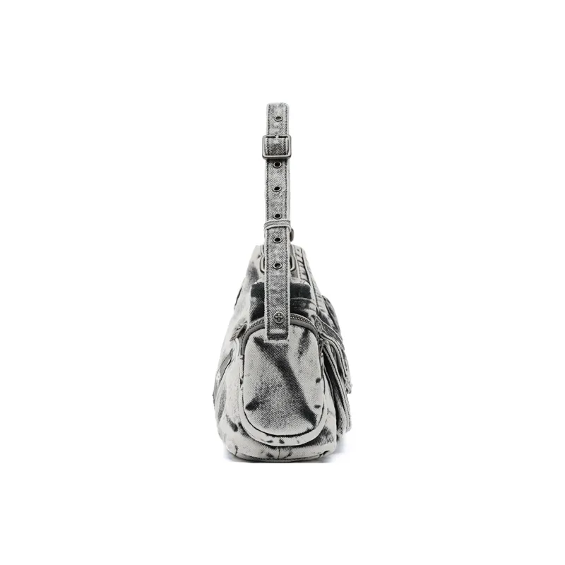 SMFK Twill Denim Shoulder Bag Regular Women's Dusty Gray-1