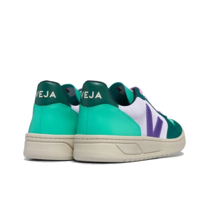 VEJA V 10 Panelled Lace Up Sneakers-4