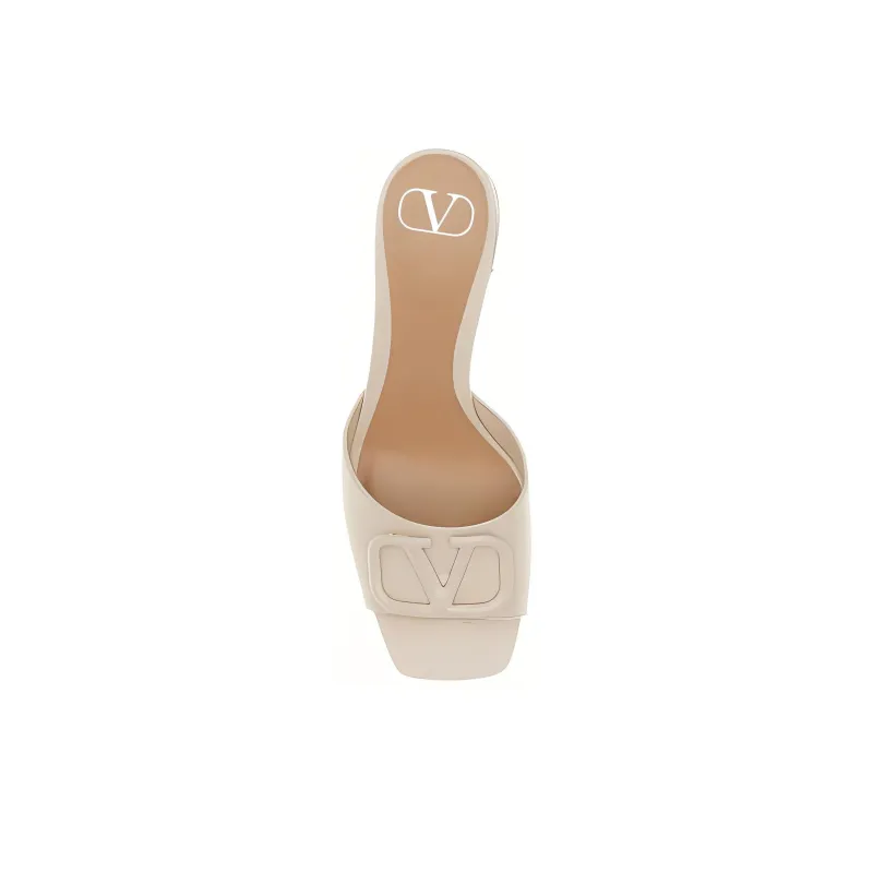 Valentino Slide Slippers Women's White-4
