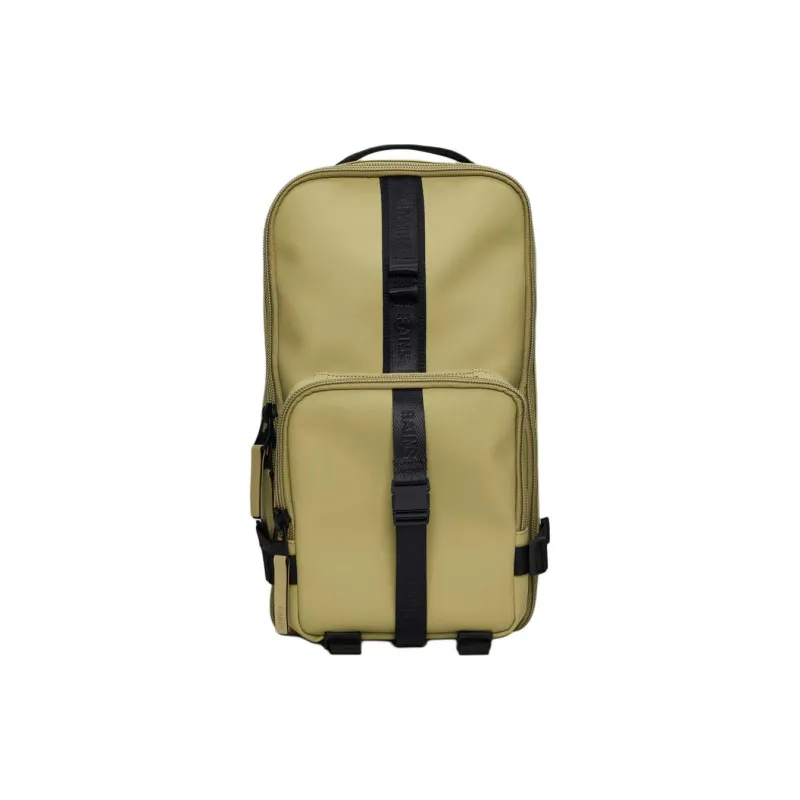 Rains Polyurethane Backpack Men's Khaki-0