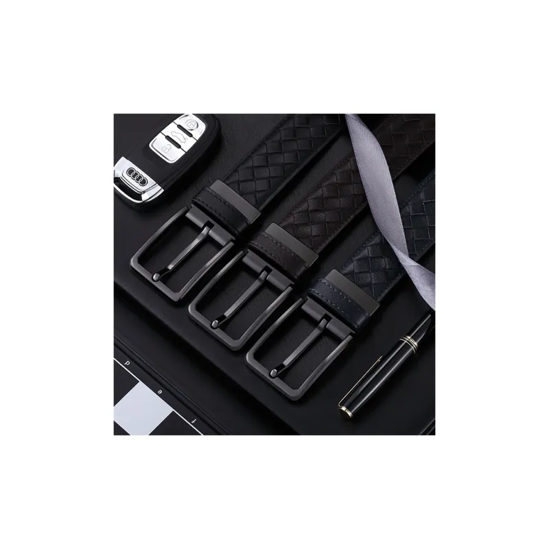CARTELO Cow Leather Belts Men's Width 3.4CM-2