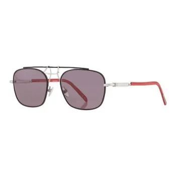 CALVIN KLEIN Titanium Aviator Sunglasses Men's Black