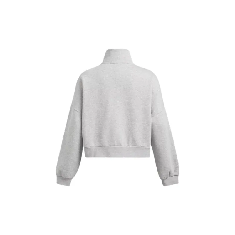 Under Armour Icon Fleece Oversized Sweatshirt Women's Light Gray-1