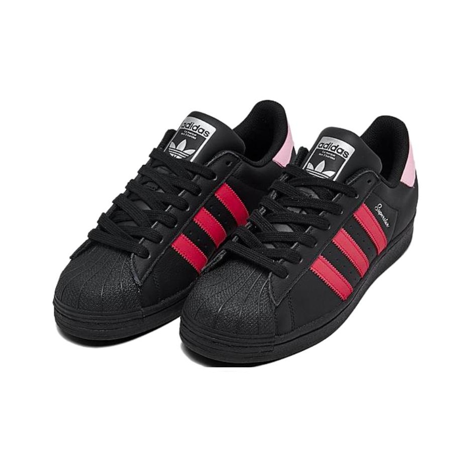 Adidas superstar black and pink online