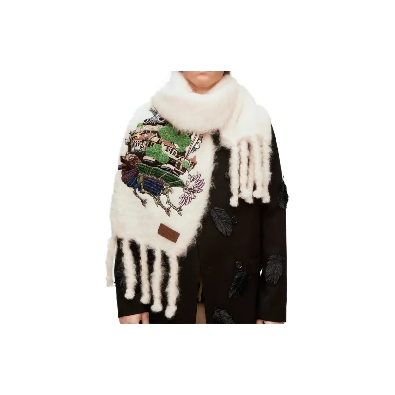 LOEWE X Howls Moving Castle Scarf In Mohair And Wool Blend-2