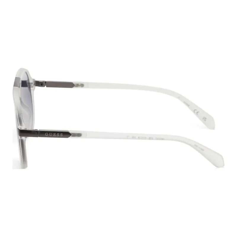 GUESS Plastic Aviator Sunglasses Men's White-1