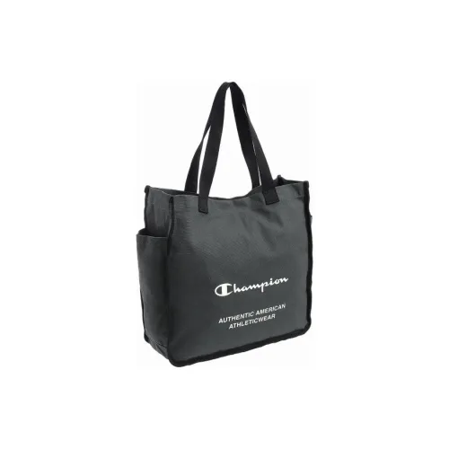 Champion PU Tote Bag Shopping Bag Shoulder Bag Handbag Unisex Charcoal Gray