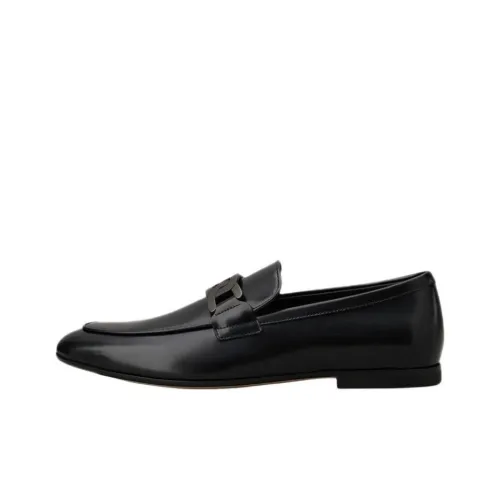 TOD'S Chain-embellished Leather Loafers