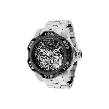 INVICTA Wrist Watch Automatic Mechanical Movement Stainless Steel Strap 52.5mm Black Dial Men's Watches