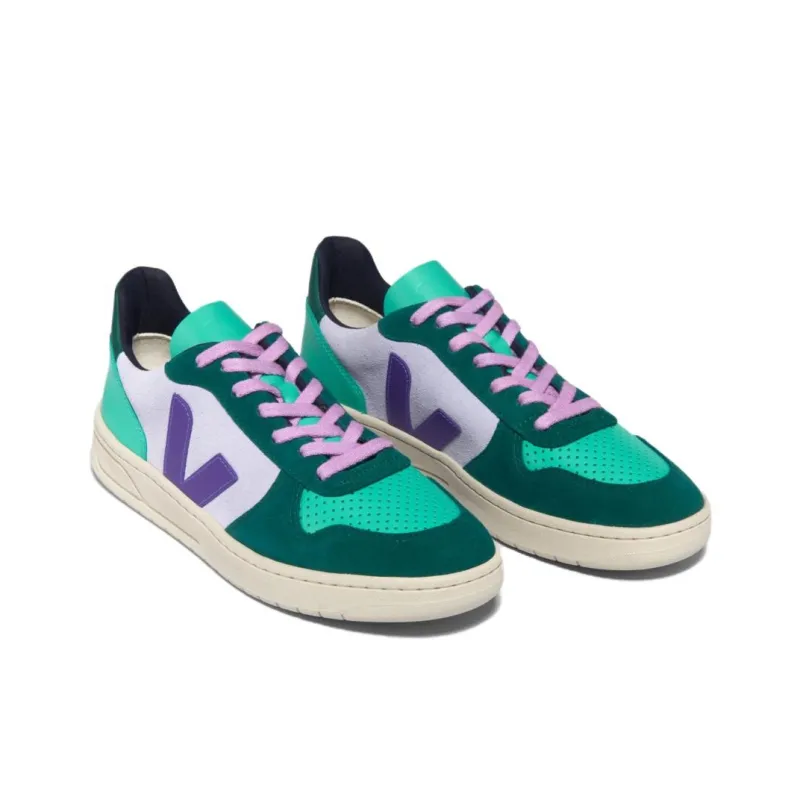 VEJA V 10 Panelled Lace Up Sneakers-3