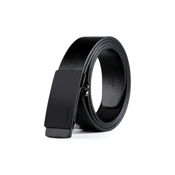 MILLIE'S Buttonless Automatic Buckle For Business, Suitable For Young People Cow Leather Belts Men's Width 3.35CM