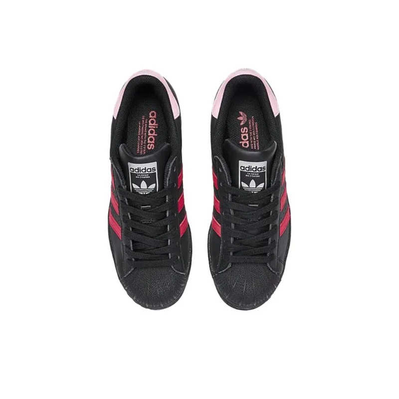 Adidas Women's Superstar 'Black Scarlet Pink' Women's-2