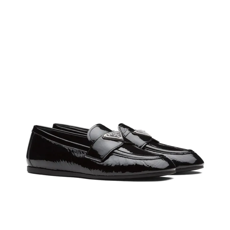 PRADA Patent Leather Loafers 'Black' Women's-2