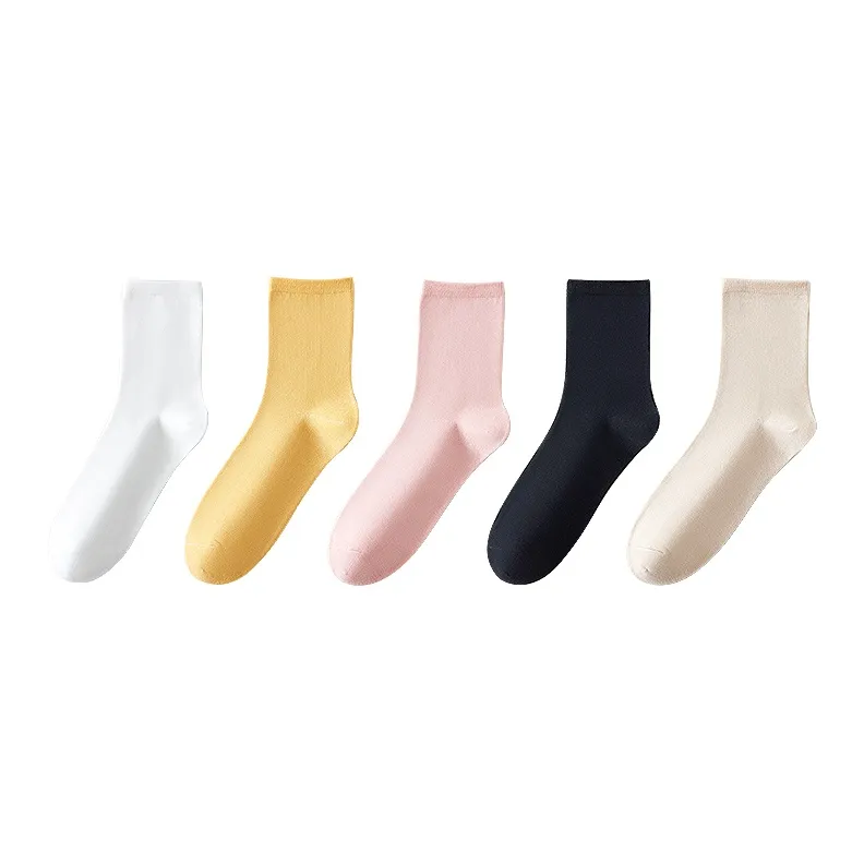 MIIOW Mid Calf Socks Women's 5 Pack-3