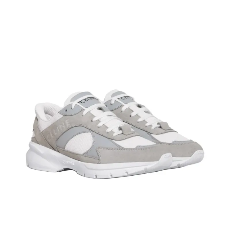 CELINE CR 03 Low Top Casual Shoes Women's Gray White-2