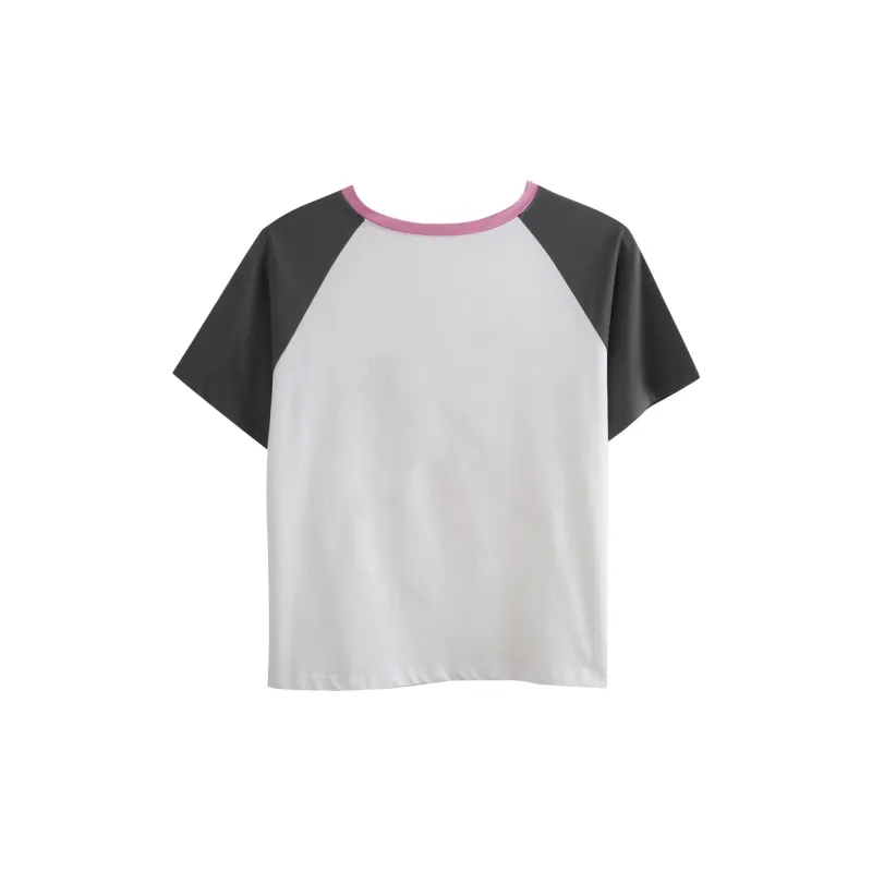 Olrain T Shirt Women's Gray & White-1
