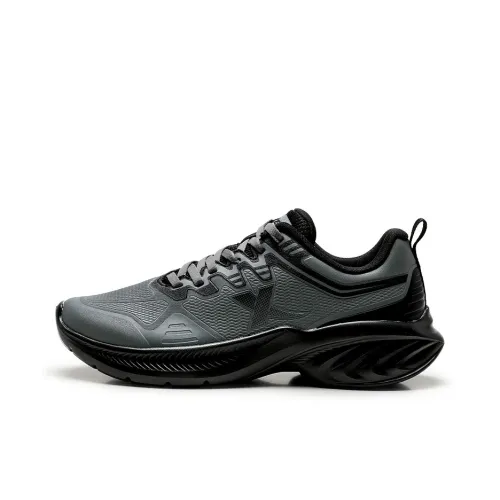 XTEP Wear resistant And Waterproof Low Top Casual Running Shoes Men's Gray Black