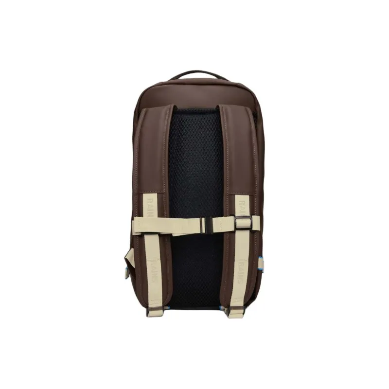 Rains Polyester Backpack Men's Dark Brown-1