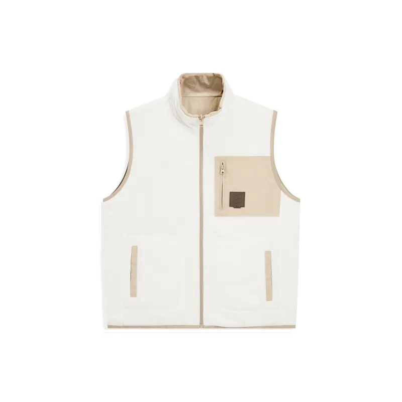 XTEP Stand Collar Without Hood Puffer Jacket Unisex Cotton White/Sand Stone-1