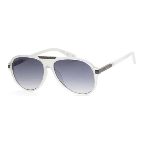 GUESS Plastic Aviator Sunglasses Men's White