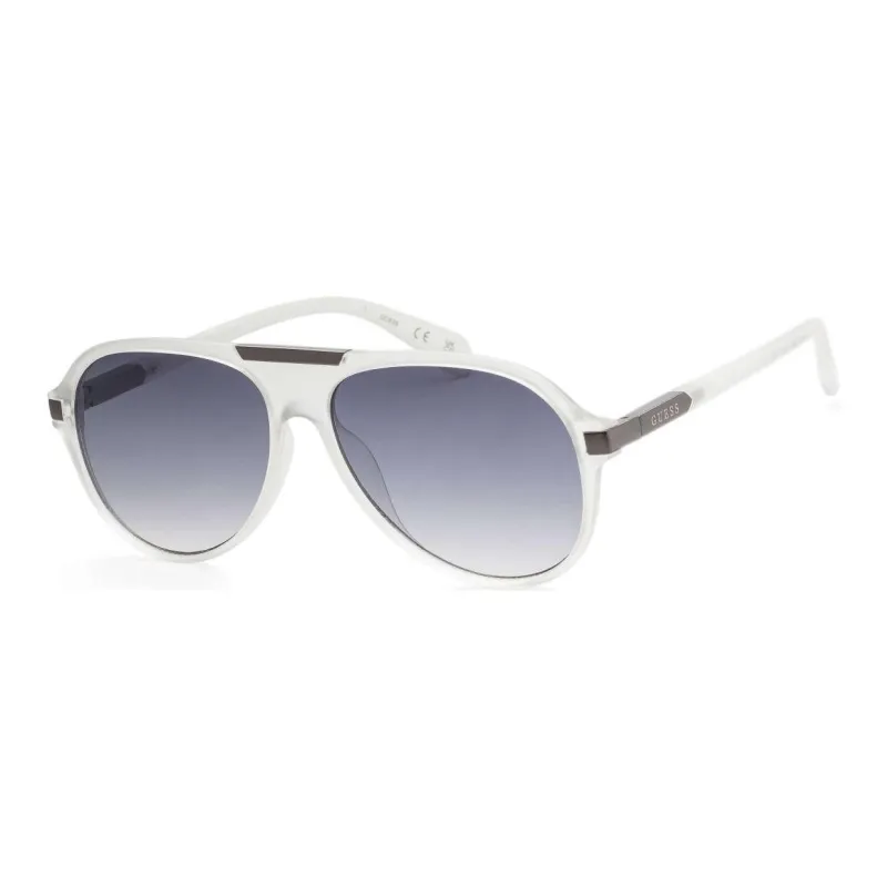 GUESS Plastic Aviator Sunglasses Men's White-0