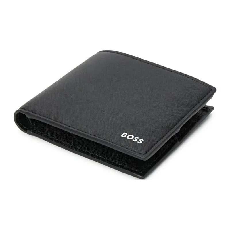 HUGO BOSS Recycled Leather Wallet Men's Black-4