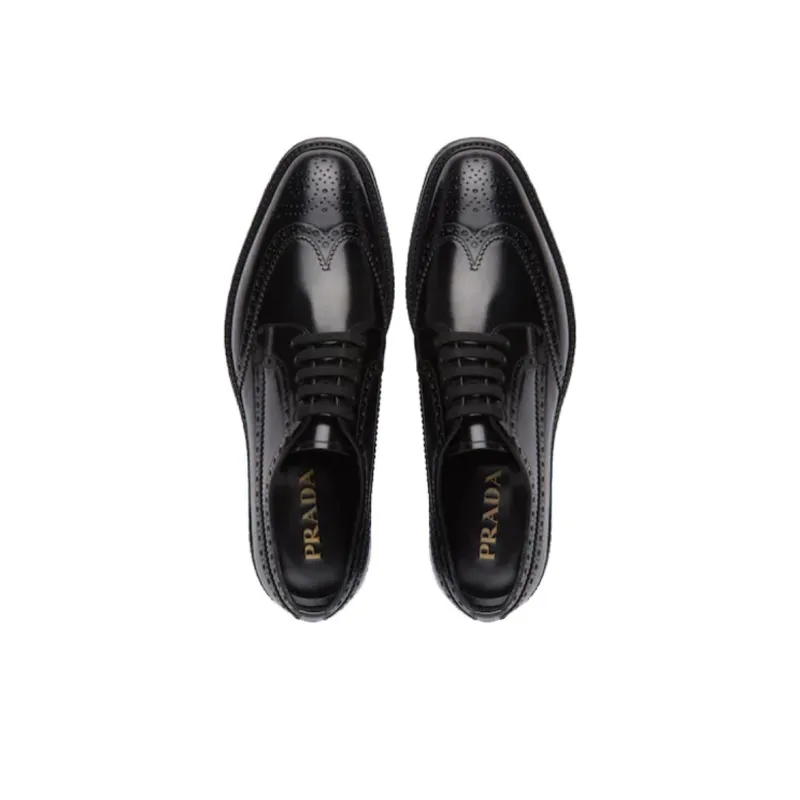 PRADA Platform Shoes Men's Black-3