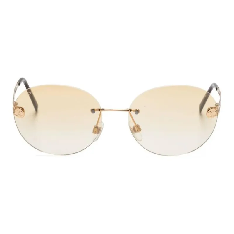CHANEL Pre-Owned 2000s Round-frame Sunglasses-2