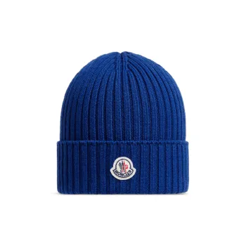Moncler Logo Patch Knitted Beanie
