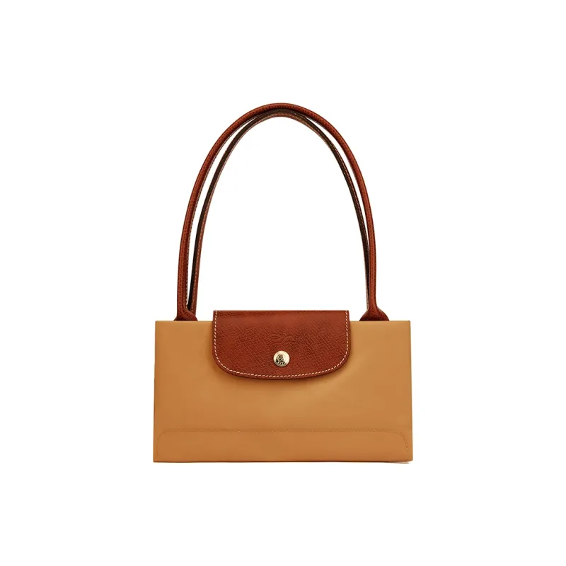 LONGCHAMP Le Pliage Recycled Polyamide With Canvas Tote Bag Shopping Bag Handbag Shoulder Bag Medium Size Women's Sand-5