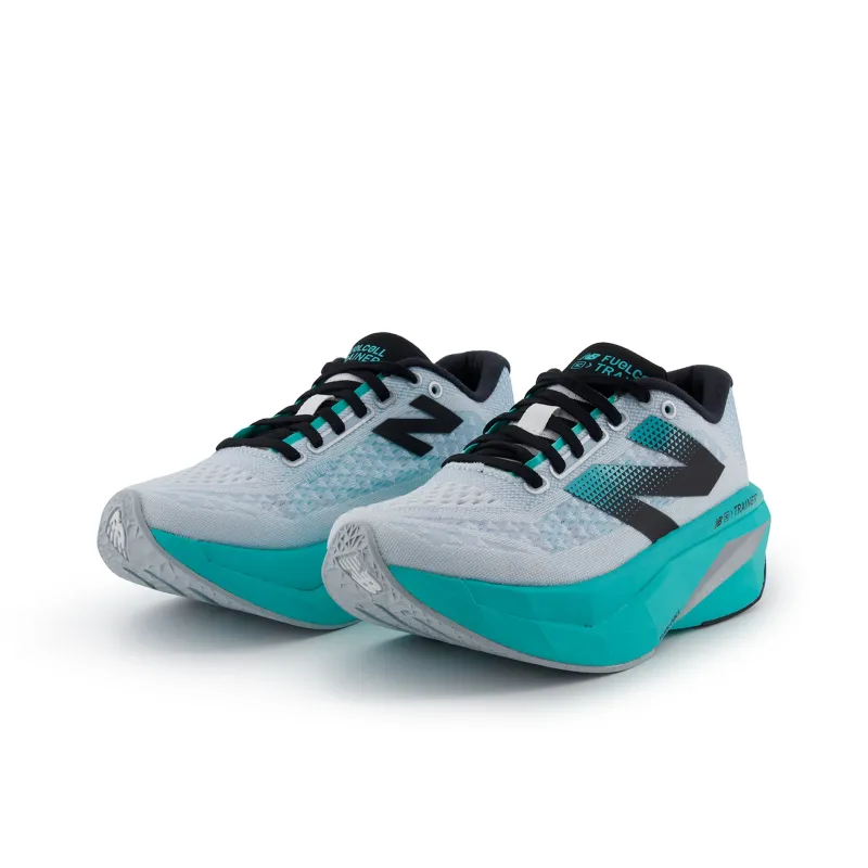 New Balance FuelCell SuperComp Trainer V3 White Cyber Jade Silver Metallic Women's-2