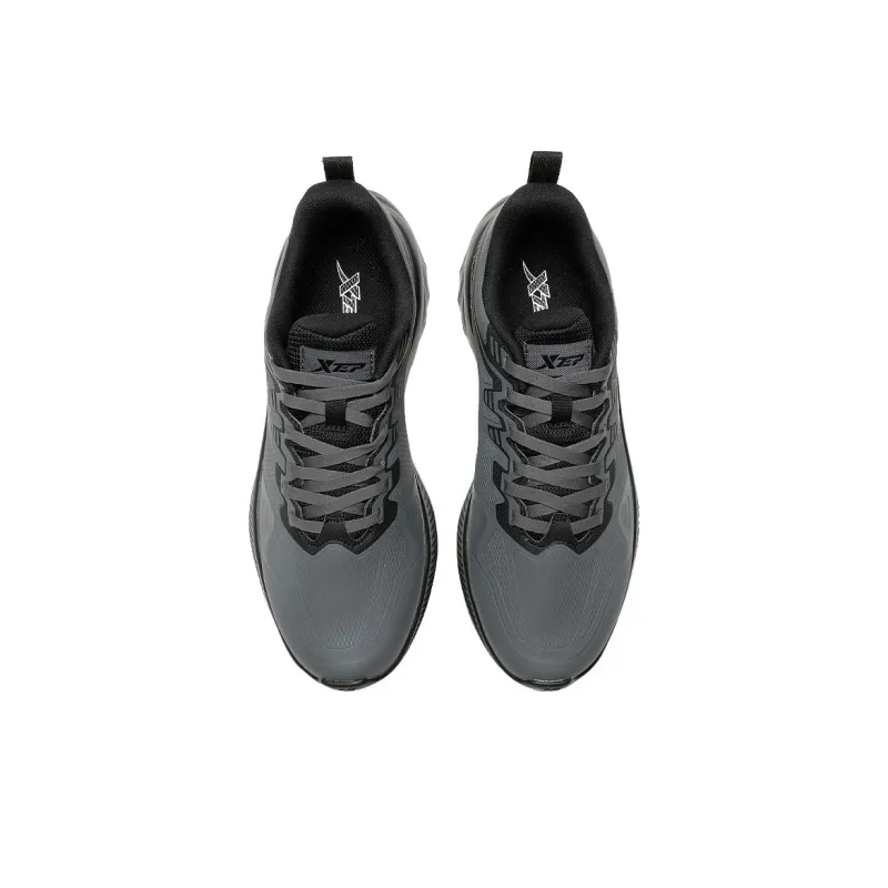 XTEP Wear resistant And Waterproof Low Top Casual Running Shoes Men's Gray Black-3