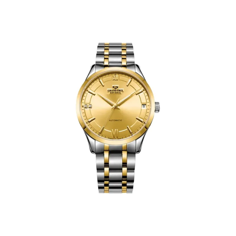 GRAND PRIX Mechanical Movement Unisex Watch 40 Gold Dial-1